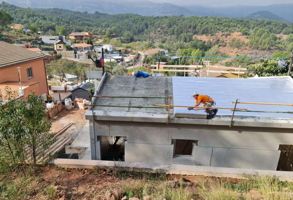 Colocación de membrana térmica
