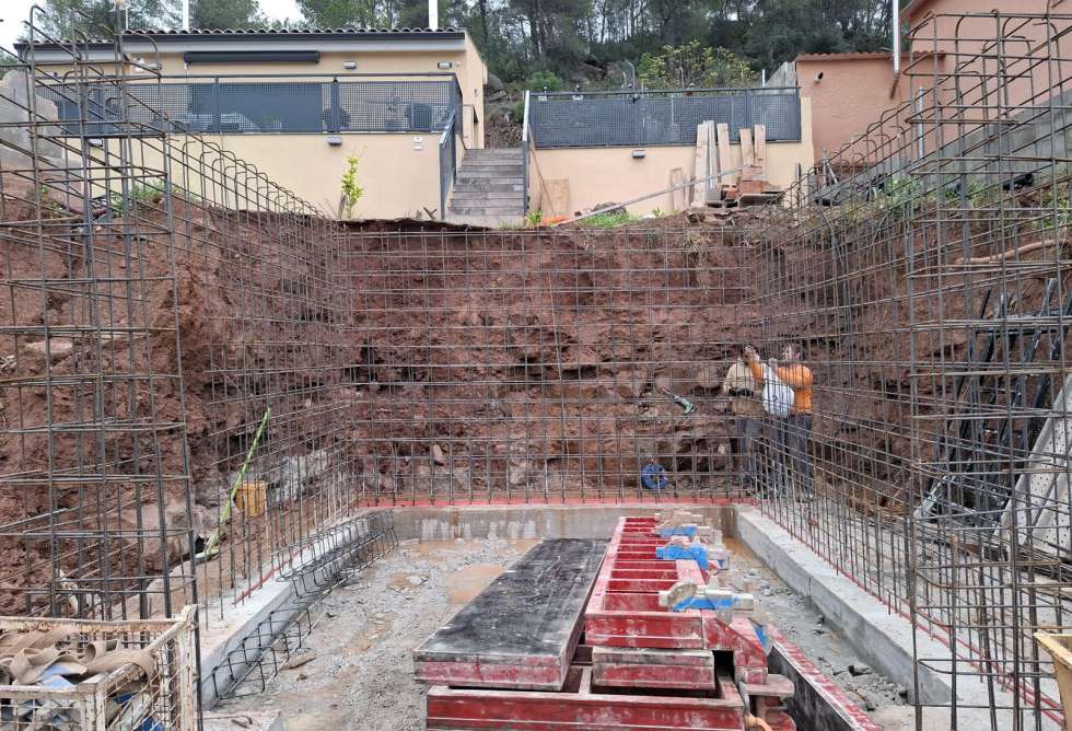 Cimentación alzado muro garaje